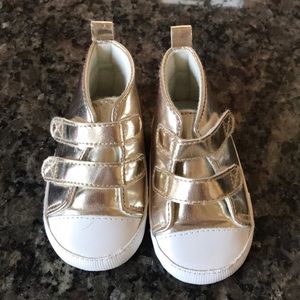 Baby gold high tops sneakers
